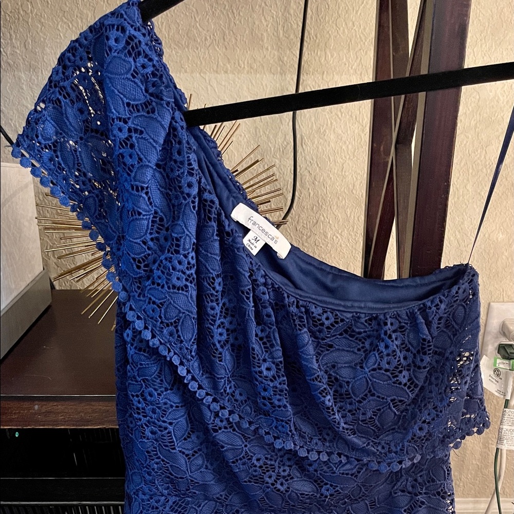Francesca’s One-Shoulder Dress